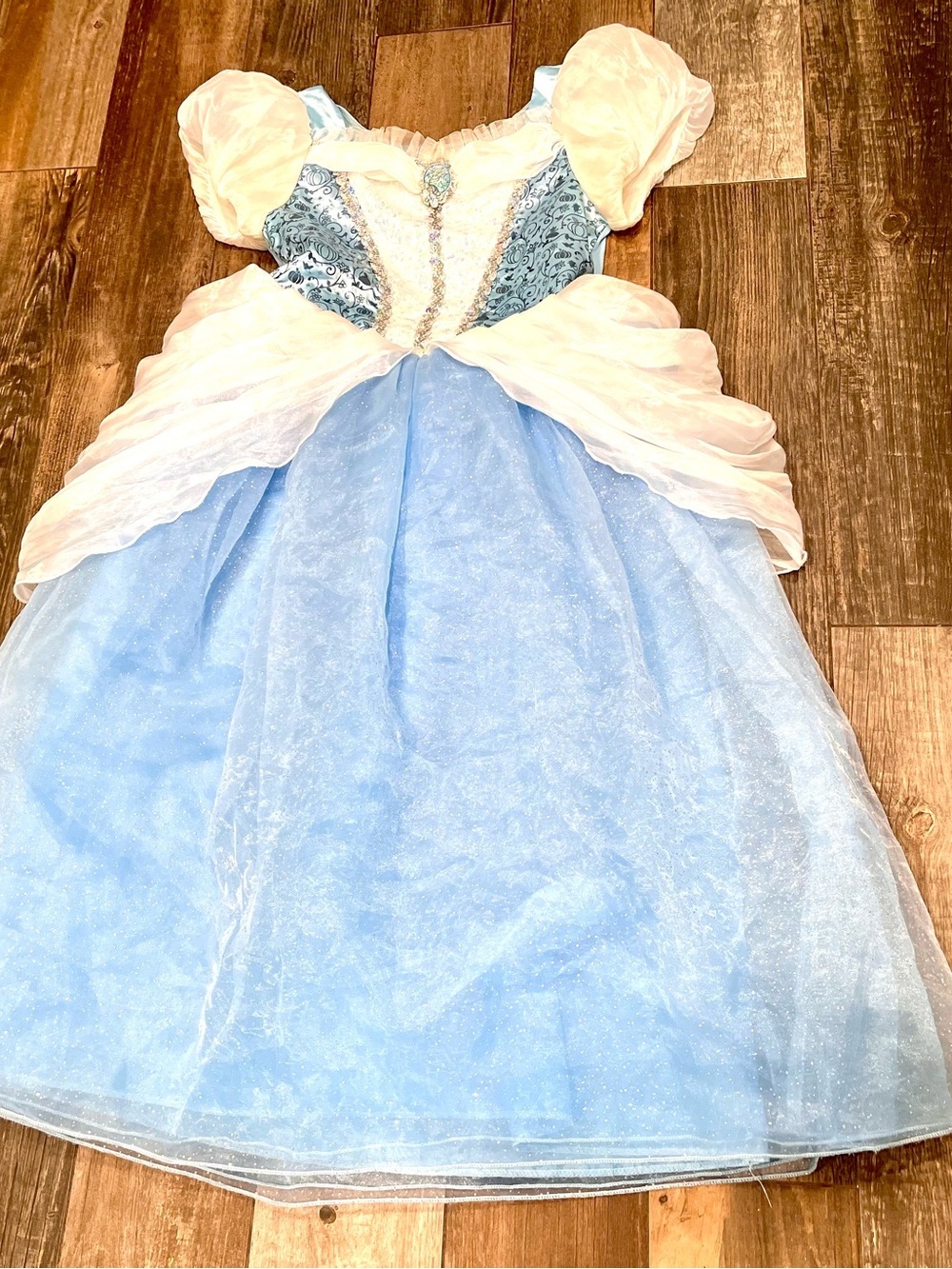 Disney Parks Cinderella Deluxe dress Puffy Skirt lined Eur Size Older Girl Sz13 - Picture 5 of 12